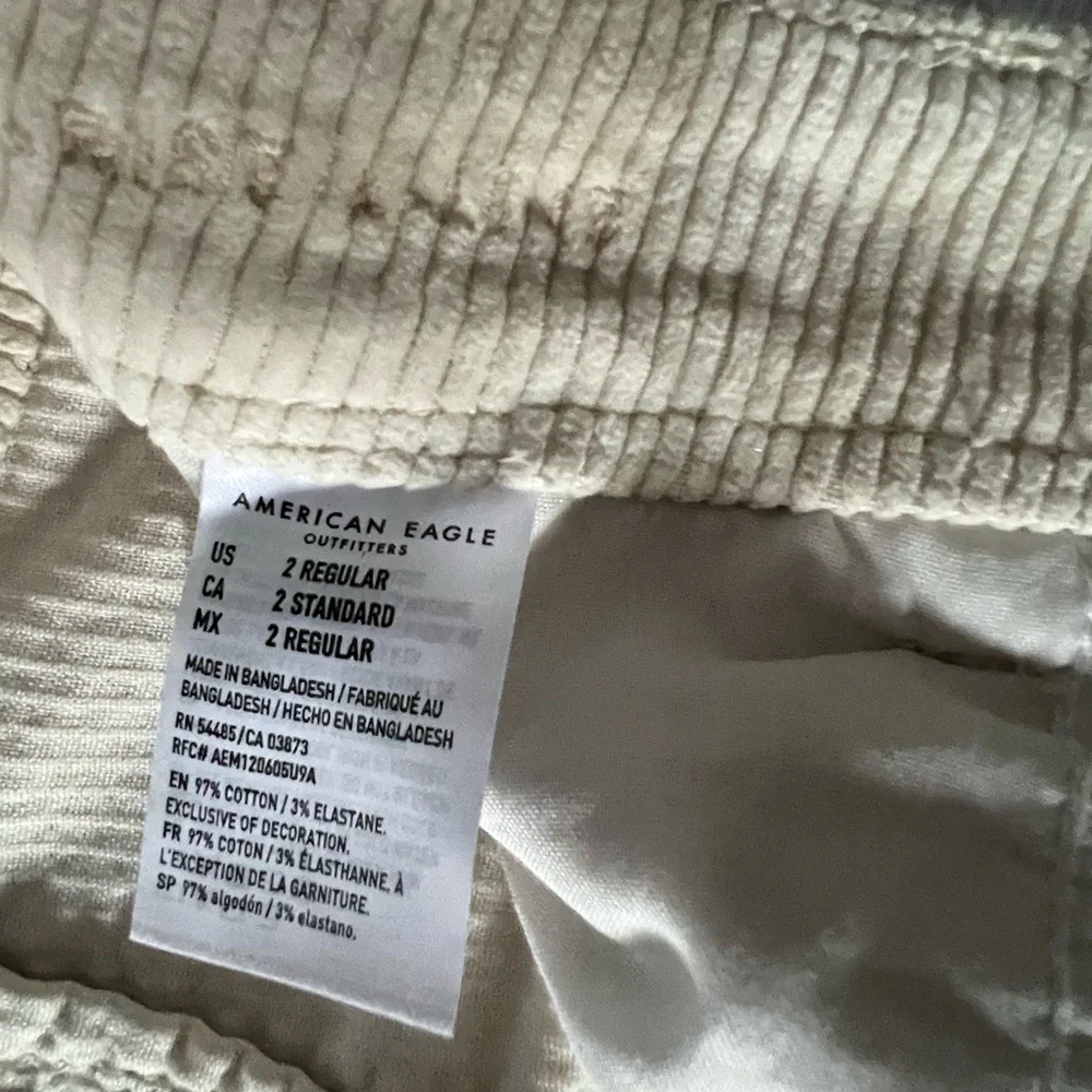 American Eagle Outfitters Cream Corduroy Mini Skirt - Picture 6 of 8